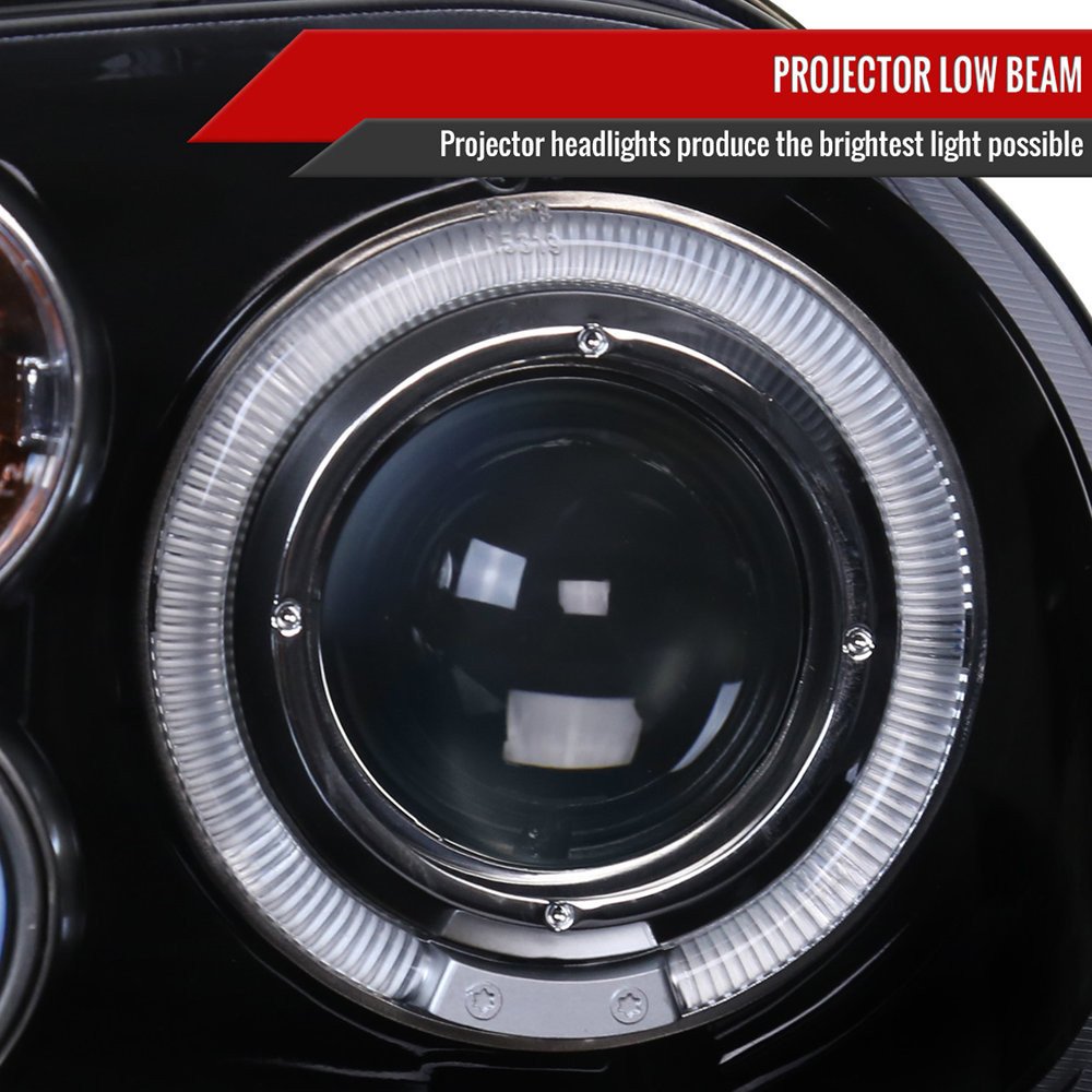 Fits 1999-2006 Volkswagen Golf Mk4 GTI/R32 Cabrio Dual Halo Projector Headlights (Glossy Black Housing/Smoked Lens) - Image 6