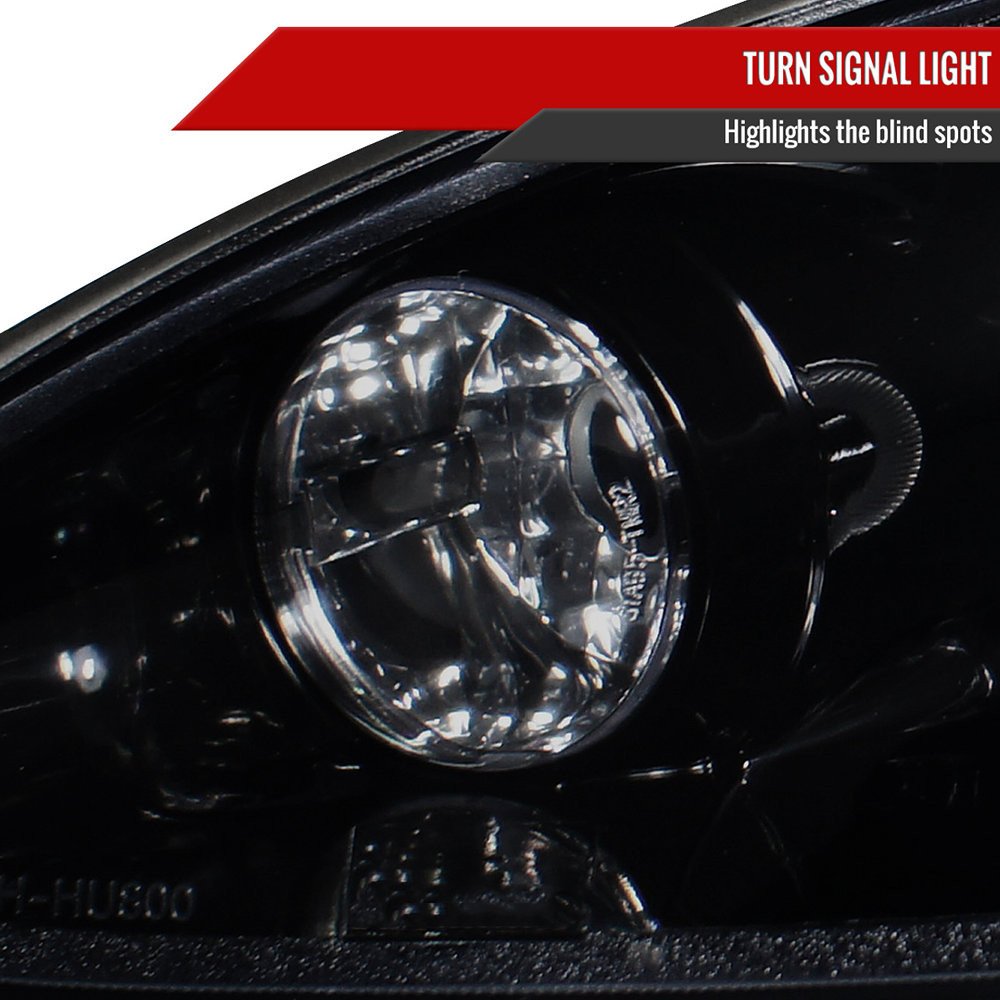 Fits 2001-2005 Mazda Miata MX-5 Dual Halo Projector Headlights (Glossy Black Housing/Smoked Lens) - Image 4