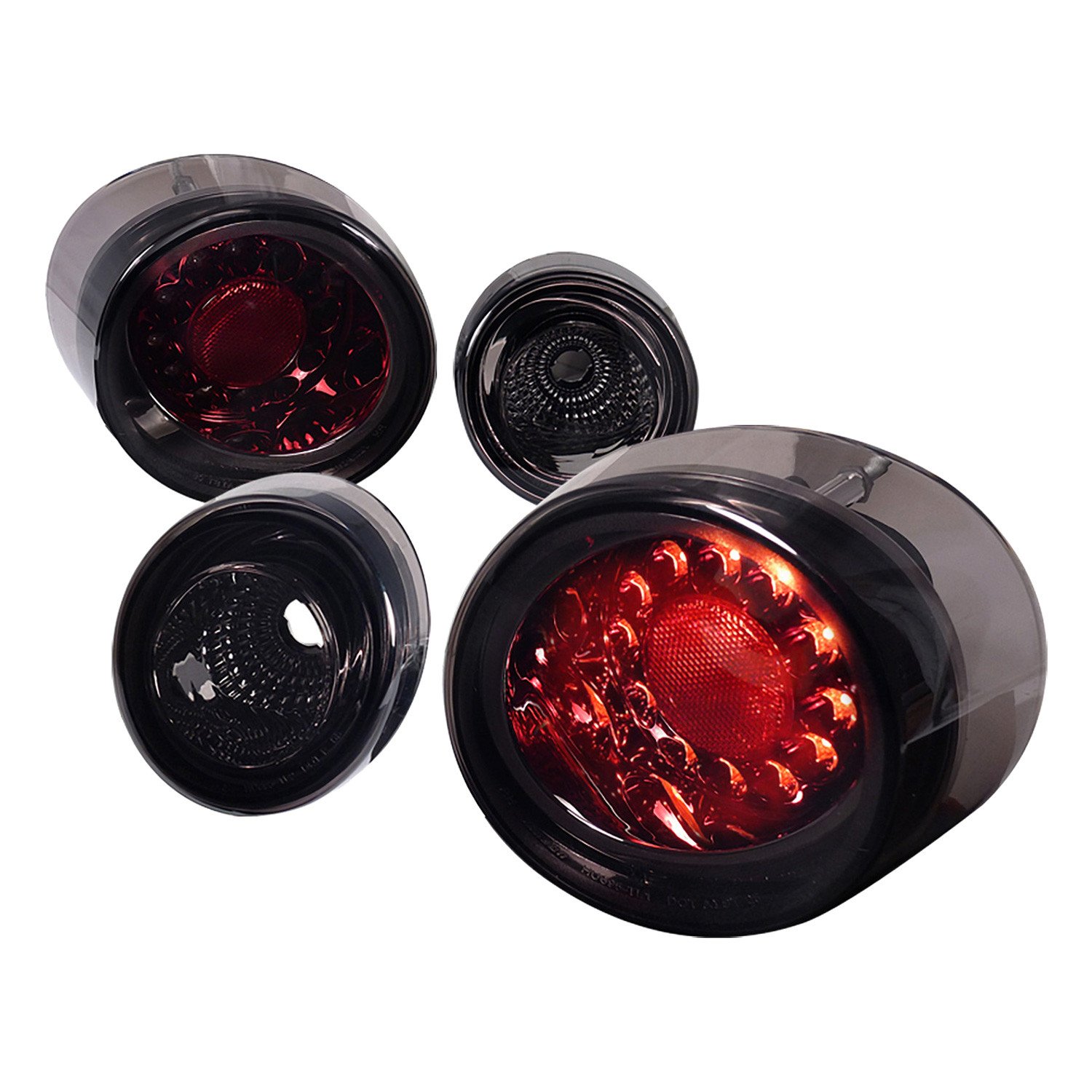 Fits 2005-2010 Chevrolet Cobalt Coupe LED Tail Lights & Trunk Reverse Lights (Chrome Housing/Red Smoked Lens)