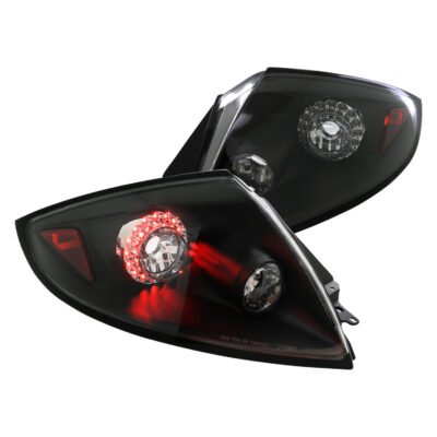 Fits 2006-2011 Mitsubishi Eclipse LED Tail Lights (Matte Black Housing/Clear Lens)