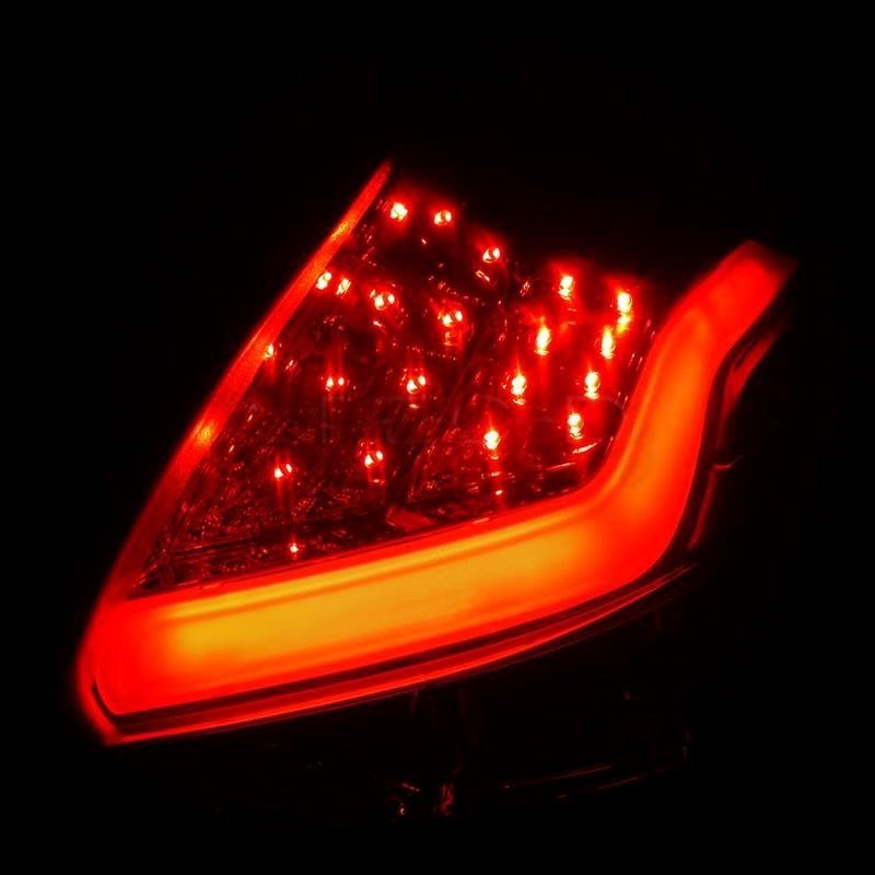 Fits 2012-2014 Ford Focus Hatchback LED Tail Lights (Chrome Housing/Smoked Lens) - Image 2