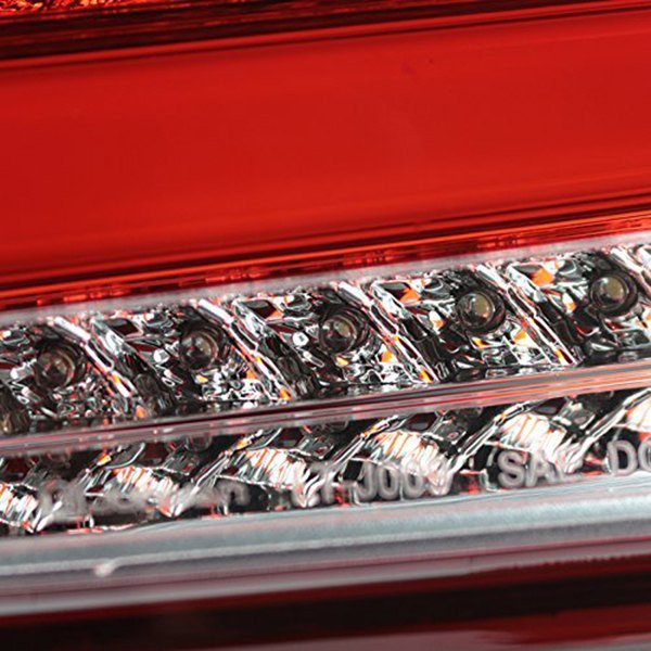 Fits 2015-2019 Ford Focus Hatchback LED Tail Lights (Chrome Housing/Red Lens) - Image 5