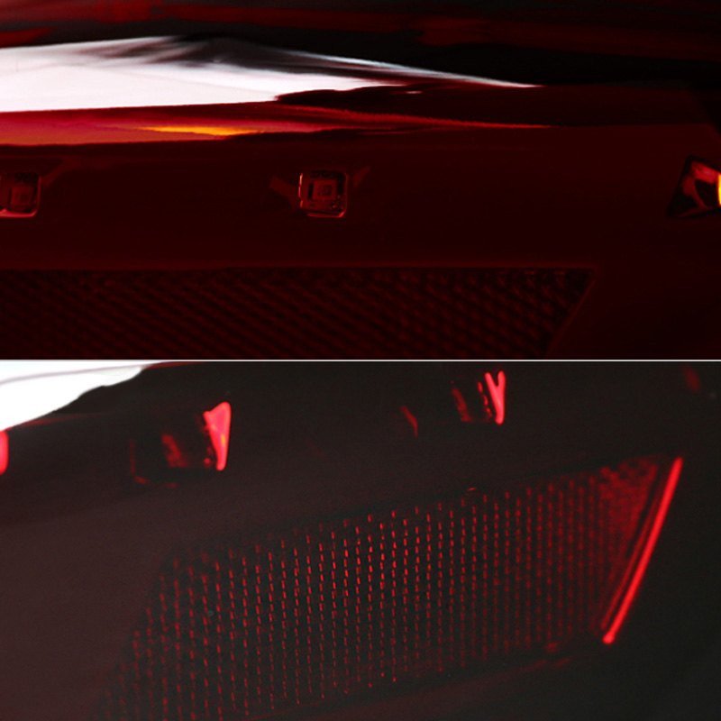 Fits 2010-2016 Hyundai Genesis Coupe White Bar Sequential LED Tail Lights (Chrome Housing/Red Smoked Lens) - Image 5