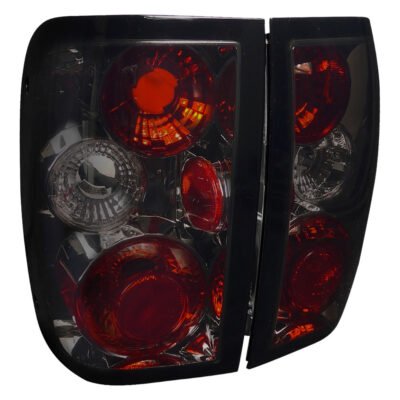 Fits 1993-1997 Ford Ranger Tail Lights (Chrome Housing/Smoked Lens)