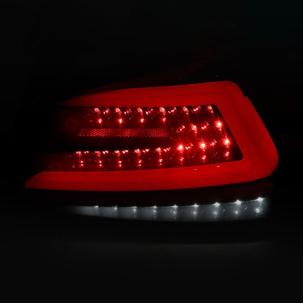Fits 2015-2021 Subaru WRX Sequential White Bar LED Tail Lights (Glossy Black Housing/Smoked Lens) - Image 5