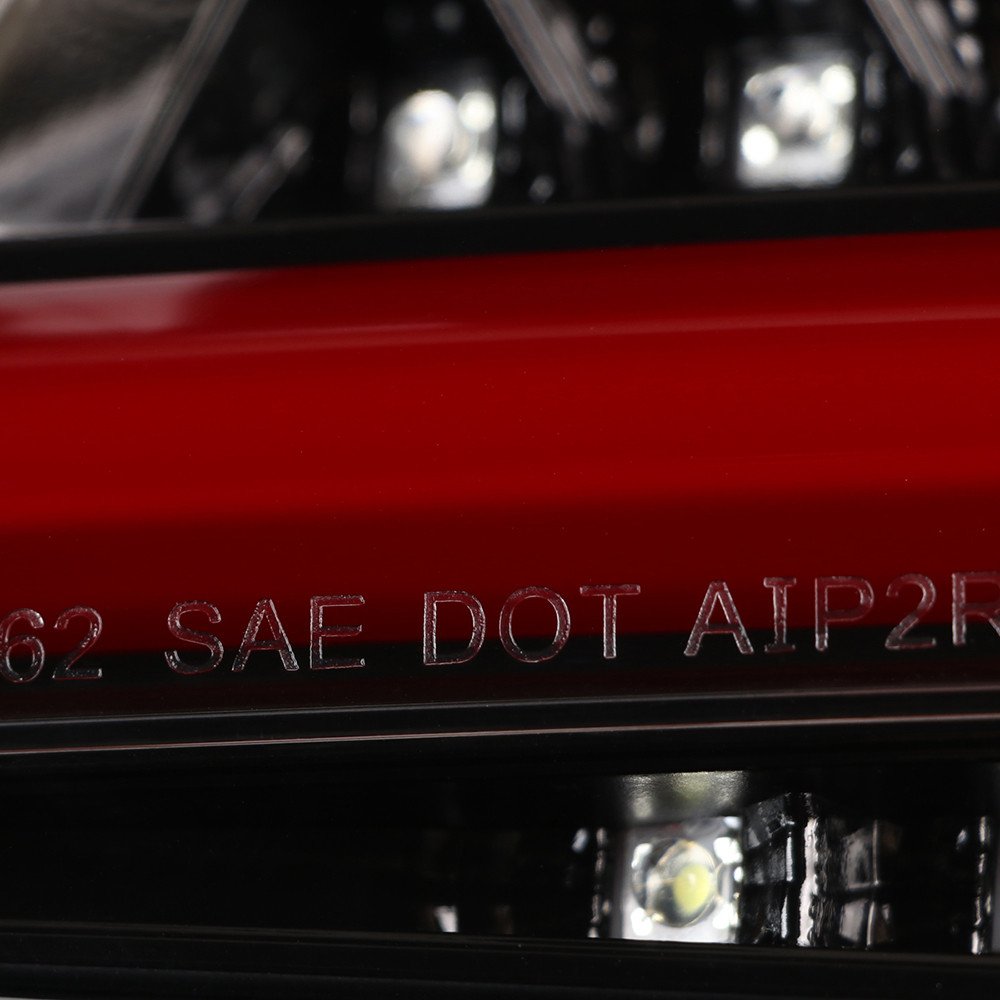 Fits 2015-2021 Subaru WRX Sequential Red Bar LED Tail Lights (Jet Black Housing/Clear Lens) - Image 6