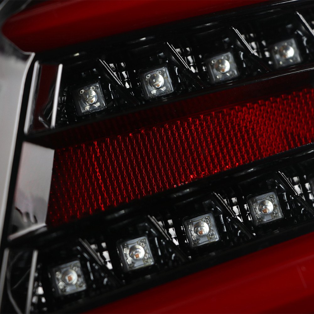 Fits 2015-2021 Subaru WRX Sequential Red Bar LED Tail Lights (Jet Black Housing/Clear Lens) - Image 7