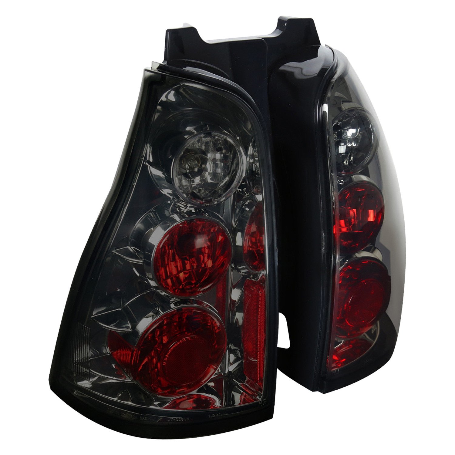 Fits 2003-2005 Toyota 4Runner Tail Lights (Chrome Housing/Smoked Lens)