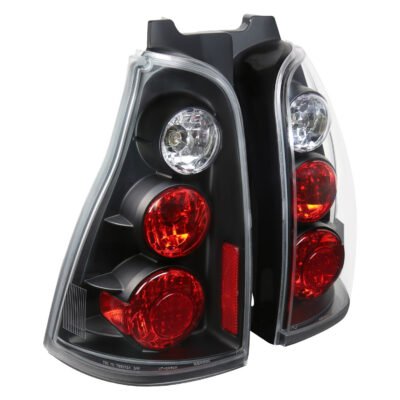 Fits 2003-2005 Toyota 4Runner Tail Lights (Matte Black Housing/Clear Lens)