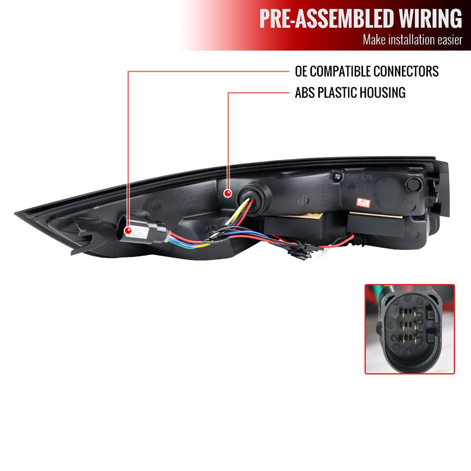 Fits 2005-2008 Porsche 911 997 Carrera / 2007-2009 911 997 GT3 LED Tail Lights (Chrome Housing/Smoked Lens) - Image 3