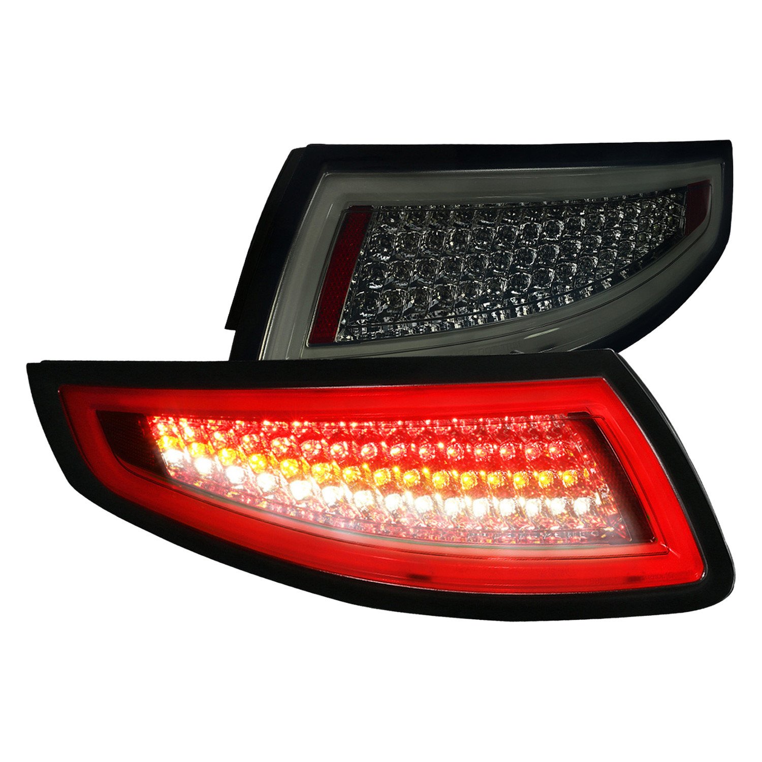 Fits 2005-2008 Porsche 911 997 Carrera / 2007-2009 911 997 GT3 LED Tail Lights (Chrome Housing/Smoked Lens)