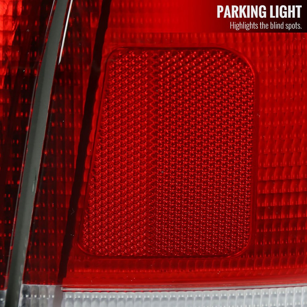Fits 1996-1998 Honda Civic Sedan Tail Lights (Chrome Housing/Red Clear Lens) - Image 6
