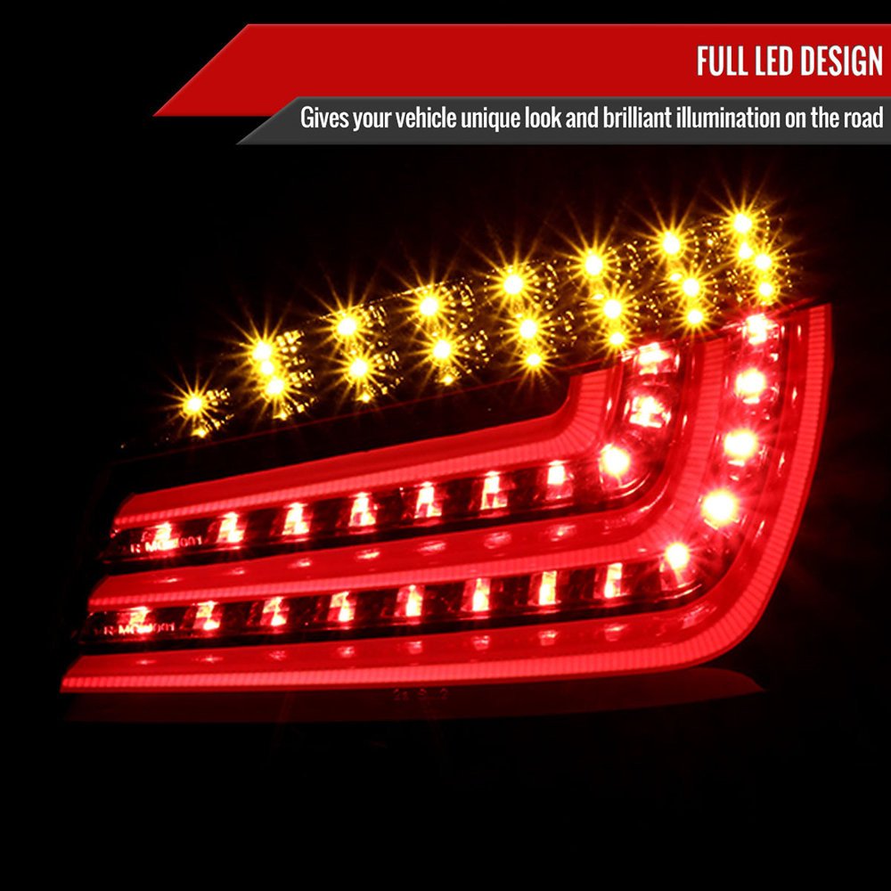 Fits 2008-2010 BMW E60 5 Series Sedan LED Tail Lights (Jet Black Housing/Clear Lens) - Image 8