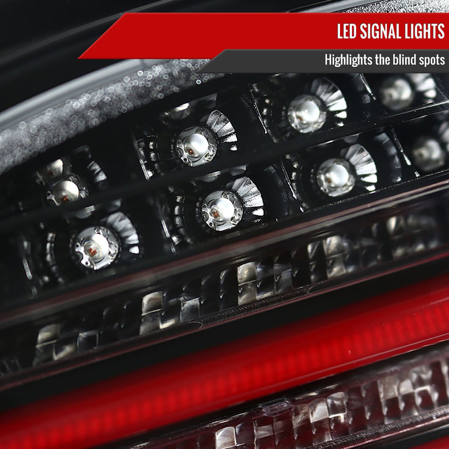 Fits 2008-2010 BMW E60 5 Series Sedan LED Tail Lights (Jet Black Housing/Clear Lens) - Image 4