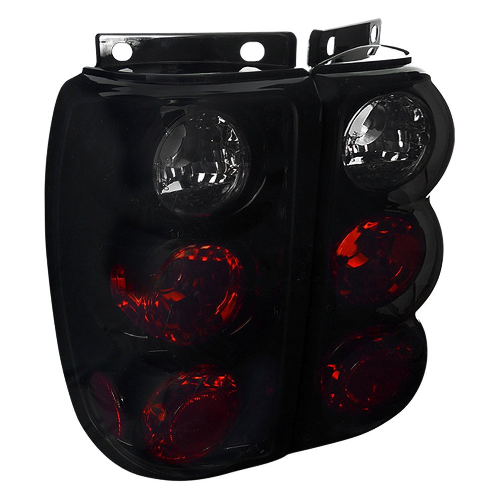 Fits 1995-1997 Ford Explorer Tail Lights (Glossy Black Housing/Smoked Lens)