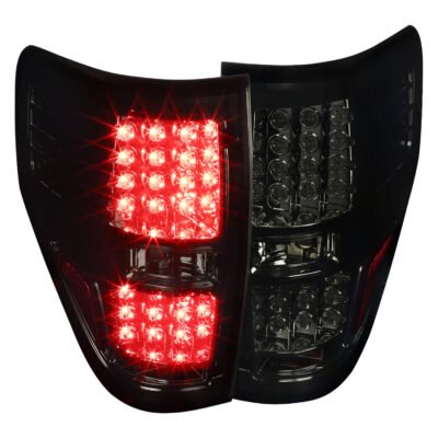Fits 2009-2014 Ford F-150 LED Tail Lights - OZ (Chrome Housing/Smoked Lens)