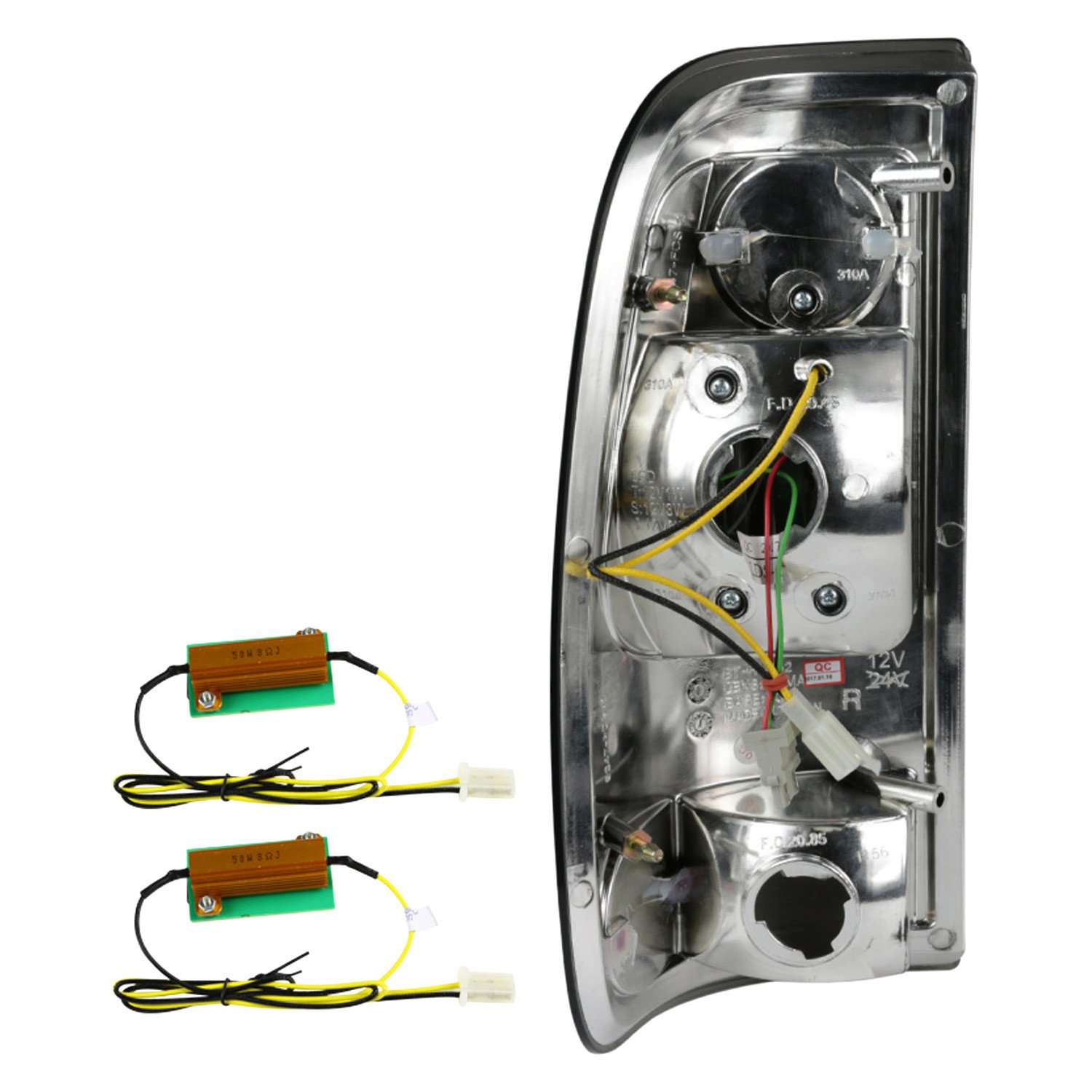 Fits 1997-2007 Ford F-150/F-250/F-350/F-450/F-550 Styleside LED Tail Lights (Glossy Black Housing/Smoked Lens) - Image 3