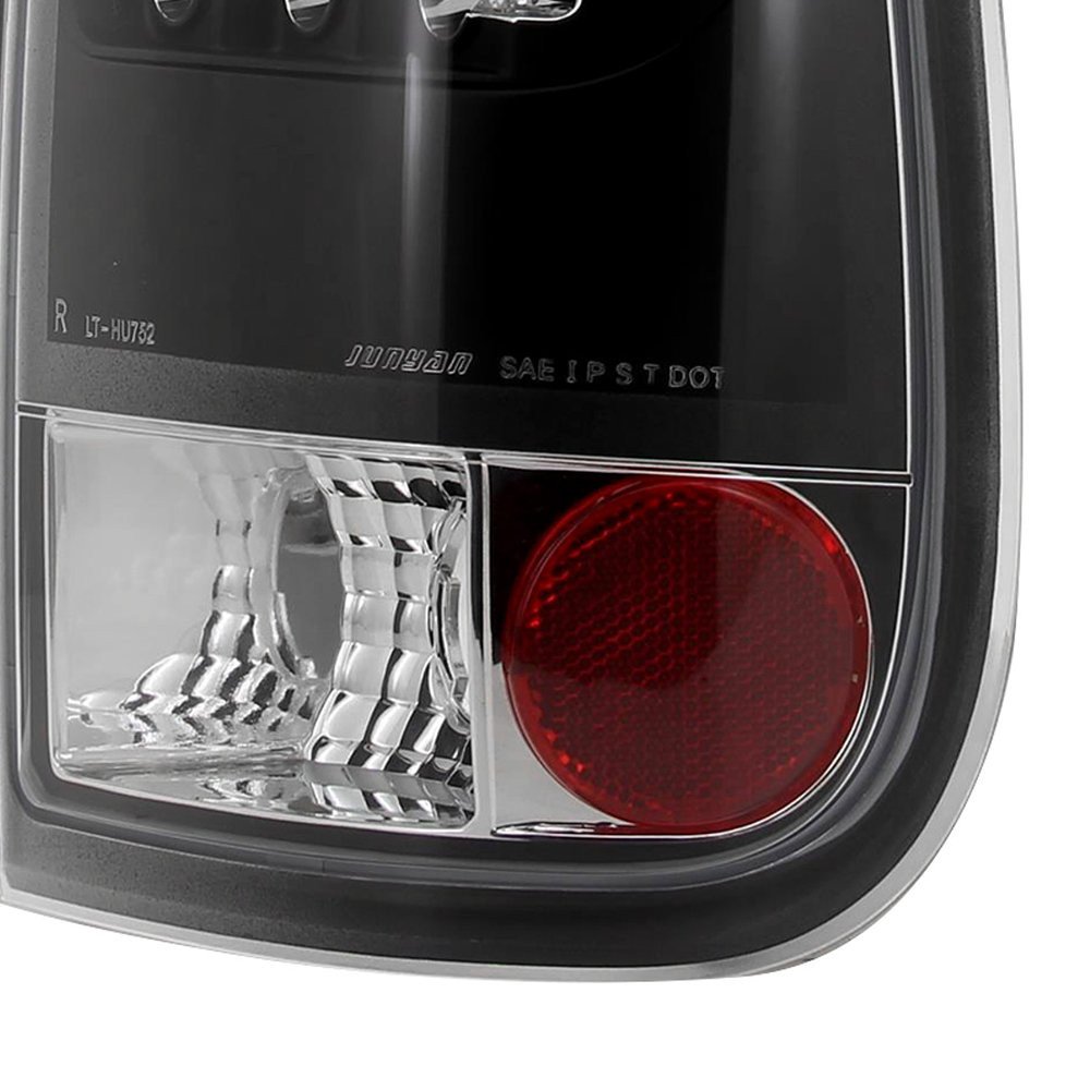 Fits 1997-2007 Ford F-150/F-250/F-350/F-450/F-550 Styleside V2 LED Tail Lights (Matte Black Housing/Clear Lens) - Image 6
