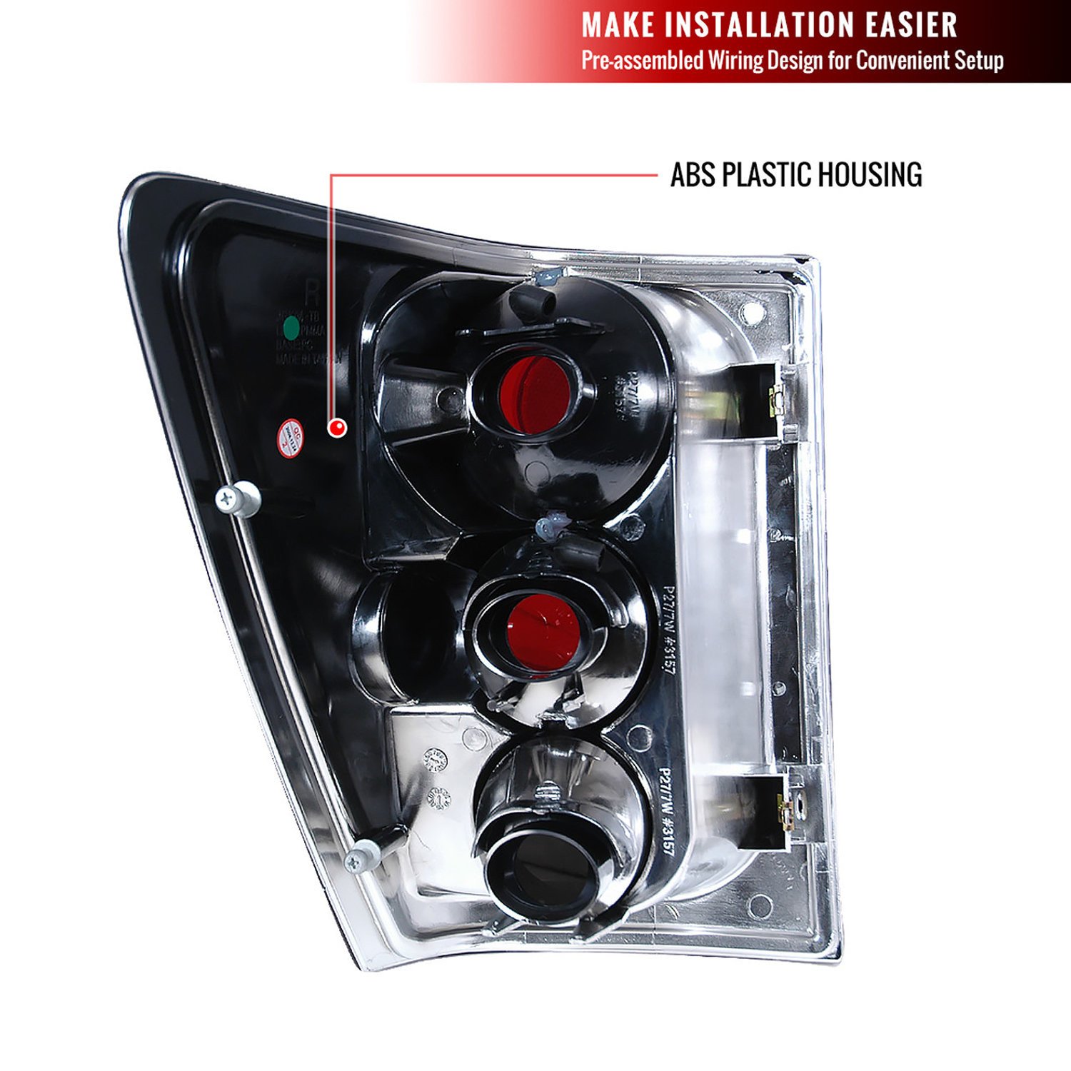 Fits 2005-2006 Jeep Grand Cherokee Tail Lights (Chrome Housing/Smoked Lens) - Image 4