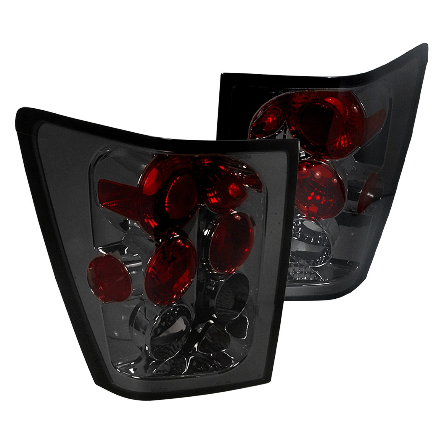Fits 2005-2006 Jeep Grand Cherokee Tail Lights (Chrome Housing/Smoked Lens)