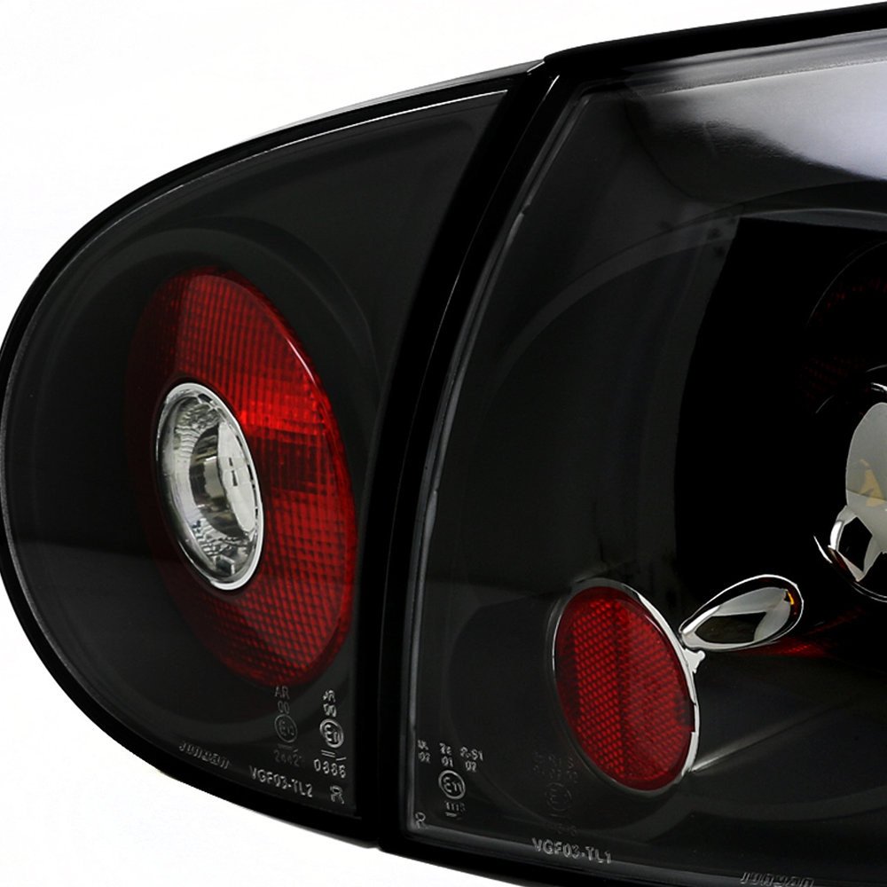 Fits 2006-2009 Volkswagen Golf GTI Mk5/Rabbit/R32 Tail Lights (Matte Black Housing/Clear Lens) - Image 4