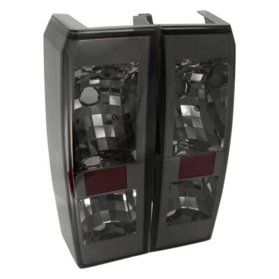 Fits 2005-2010 Hummer H3 Tail Lights (Chrome Housing/Smoked Lens)