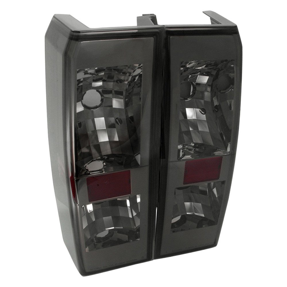 Fits 2005-2010 Hummer H3 Tail Lights (Chrome Housing/Smoked Lens)
