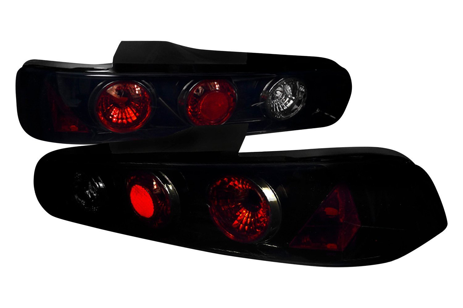 Fits 1994-2001 Acura Integra Hatchback Tail Lights (Glossy Black Housing/Smoked Lens) - Image 7
