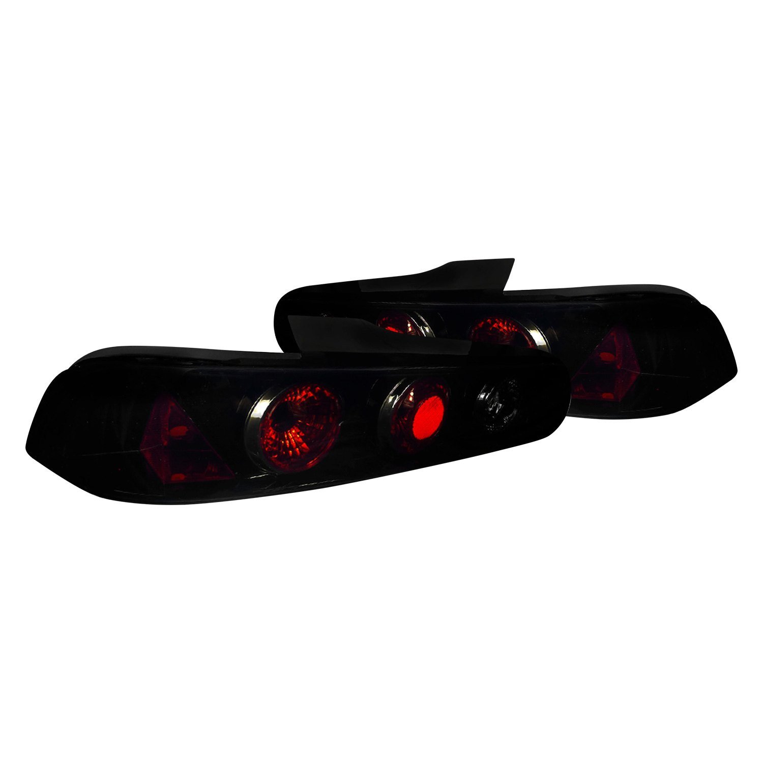 Fits 1994-2001 Acura Integra Hatchback Tail Lights (Glossy Black Housing/Smoked Lens)