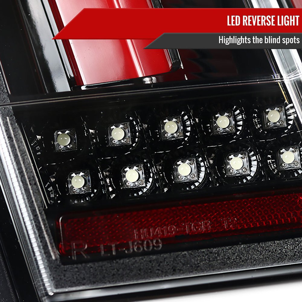 Fits 1999-2004 Ford Mustang Sequential LED Tail Lights (Jet Black Housing/Clear Lens) - Image 4