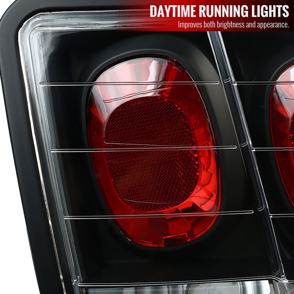Fits 1999-2004 Ford Mustang Tail Lights (Matte Black Housing/Clear Lens) - Image 8