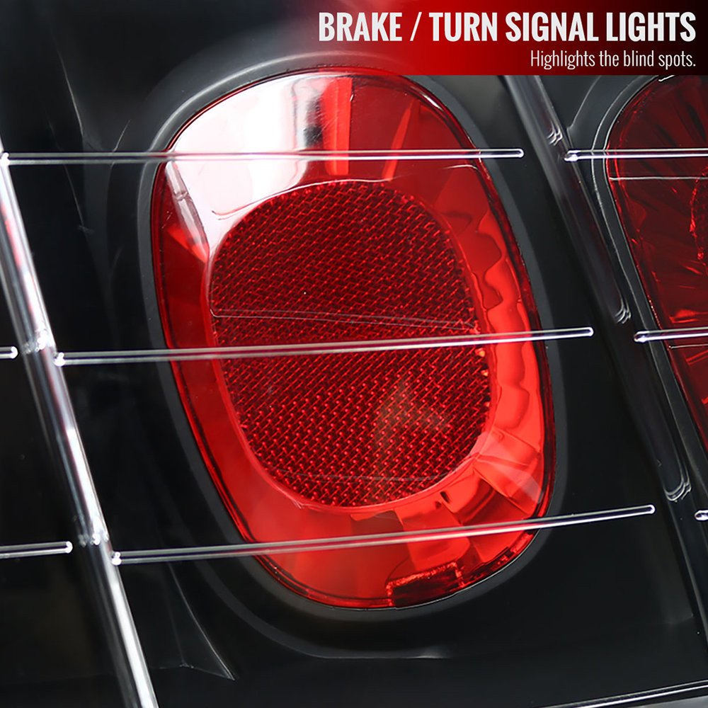 Fits 1999-2004 Ford Mustang Tail Lights (Matte Black Housing/Clear Lens) - Image 7