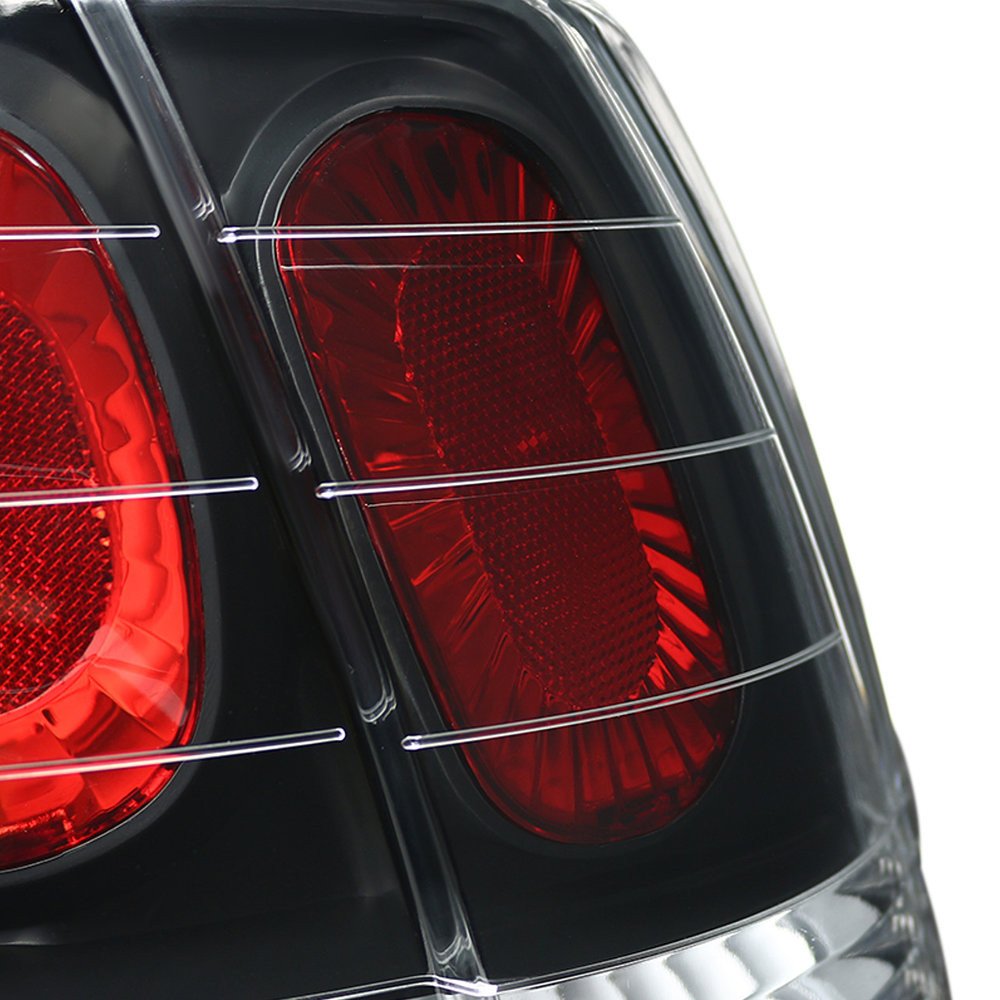 Fits 1999-2004 Ford Mustang Tail Lights (Matte Black Housing/Clear Lens) - Image 6