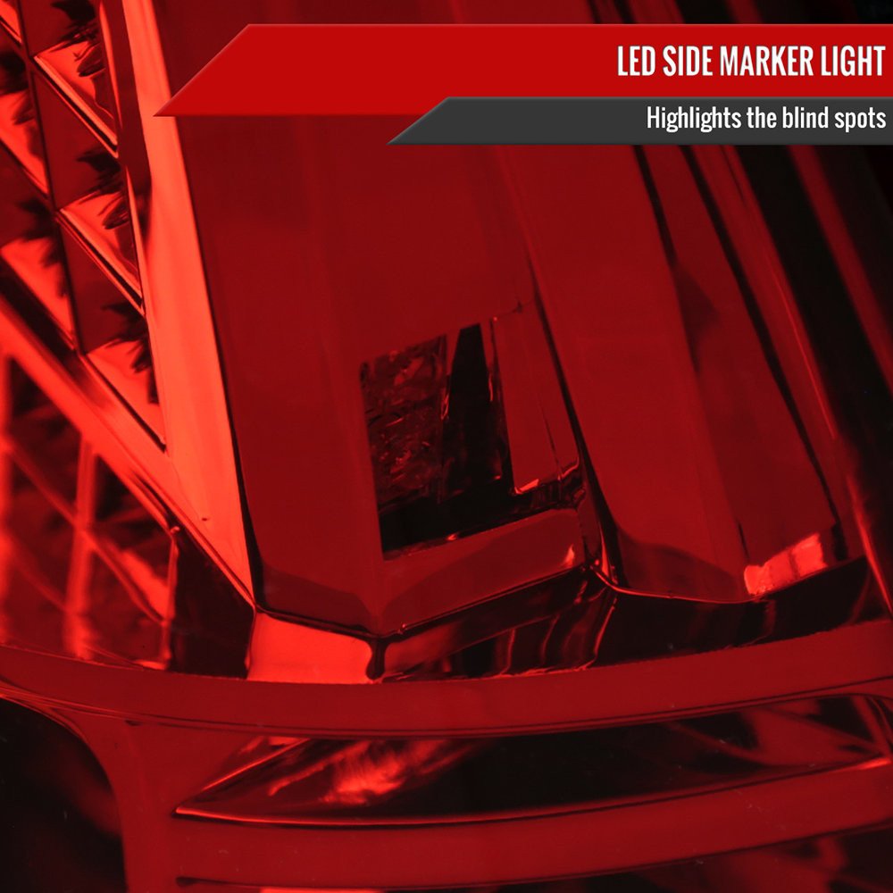 Fits 1999-2004 Ford Mustang Sequential LED Tail Lights - RS (Chrome Housing/Red Lens) - Image 4