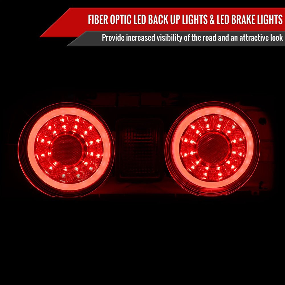 Fits 1989-1994 Nissan Skyline GT R32 JDM Red LED Tail Lights (Chrome Housing/Red Lens) - Image 8