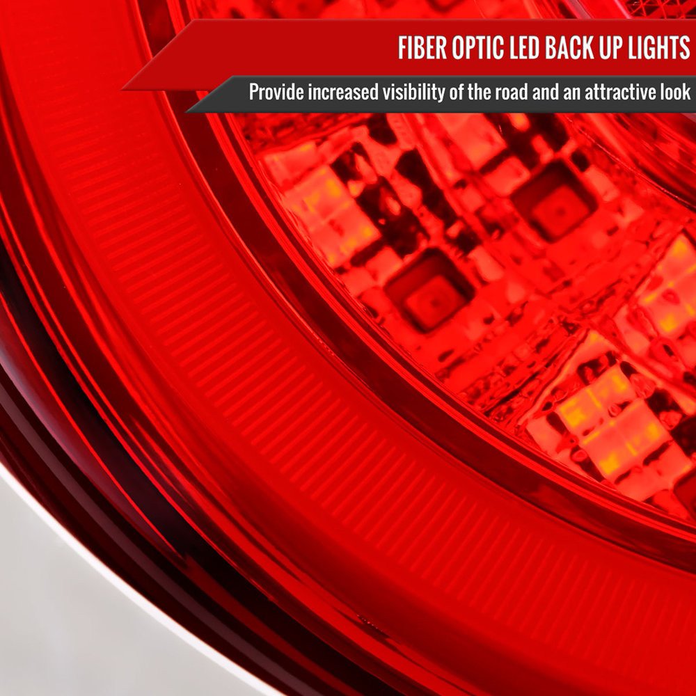 Fits 1989-1994 Nissan Skyline GT R32 JDM Red LED Tail Lights (Chrome Housing/Red Lens) - Image 7