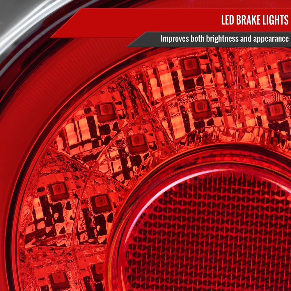 Fits 1989-1994 Nissan Skyline GT R32 JDM Red LED Tail Lights (Chrome Housing/Red Lens) - Image 6