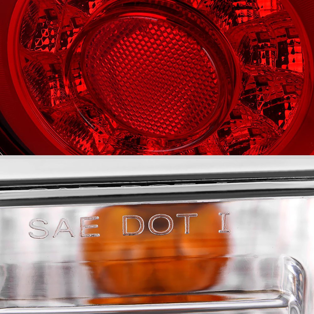 Fits 1989-1994 Nissan Skyline GT R32 JDM Red LED Tail Lights (Chrome Housing/Red Lens) - Image 4