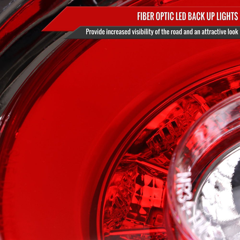 Fits 1999-2002 Nissan Skyline GT R34 JDM Red LED Tail Lights (Chrome Housing/Red Lens) - Image 6