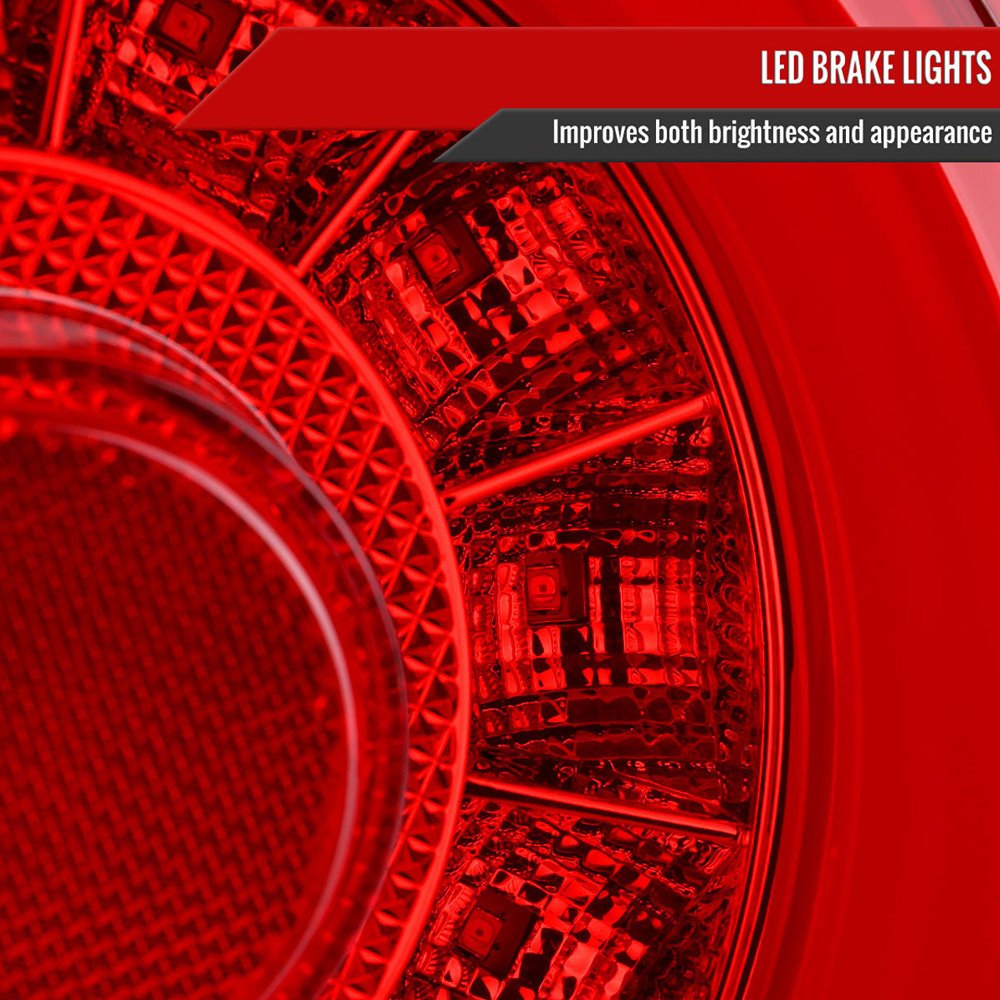 Fits 1999-2002 Nissan Skyline GT R34 JDM Red LED Tail Lights (Chrome Housing/Red Lens) - Image 5