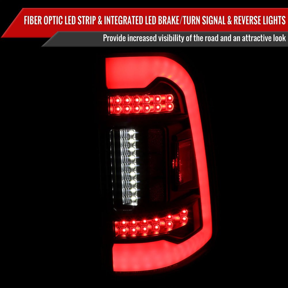 Fits 2019-2024 Dodge RAM 1500 LED Tail Lights (Matte Black Housing/Clear Lens) - Image 8