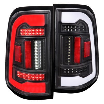 Fits 2019-2024 Dodge RAM 1500 LED Tail Lights (Matte Black Housing/Clear Lens)