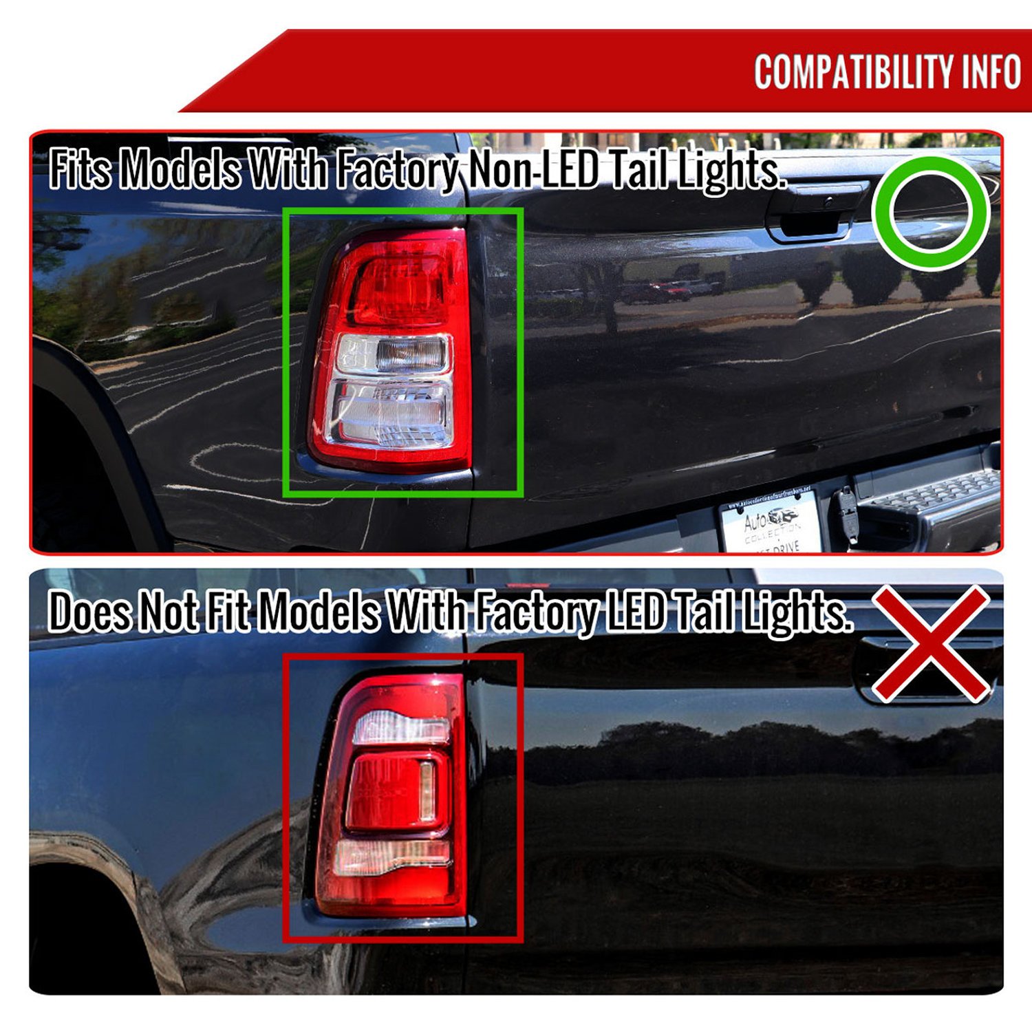 Fits 2019-2024 Dodge RAM 1500 LED Tail Lights (Matte Black Housing/Clear Lens) - Image 4