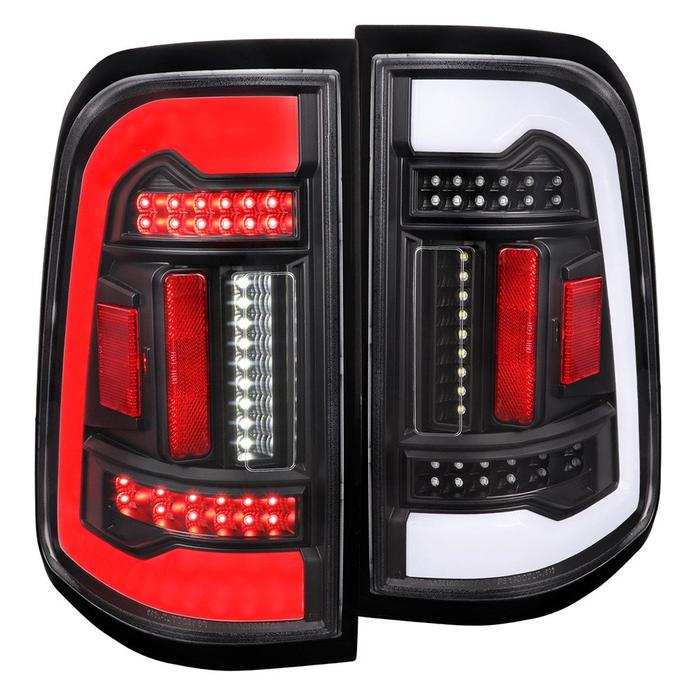 Fits 2019-2024 Dodge RAM 1500 LED Tail Lights (Matte Black Housing/Clear Lens)