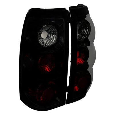 Fits 2003-2006 Chevrolet Silverado Tail Lights (Glossy Black Housing/Smoked Lens)