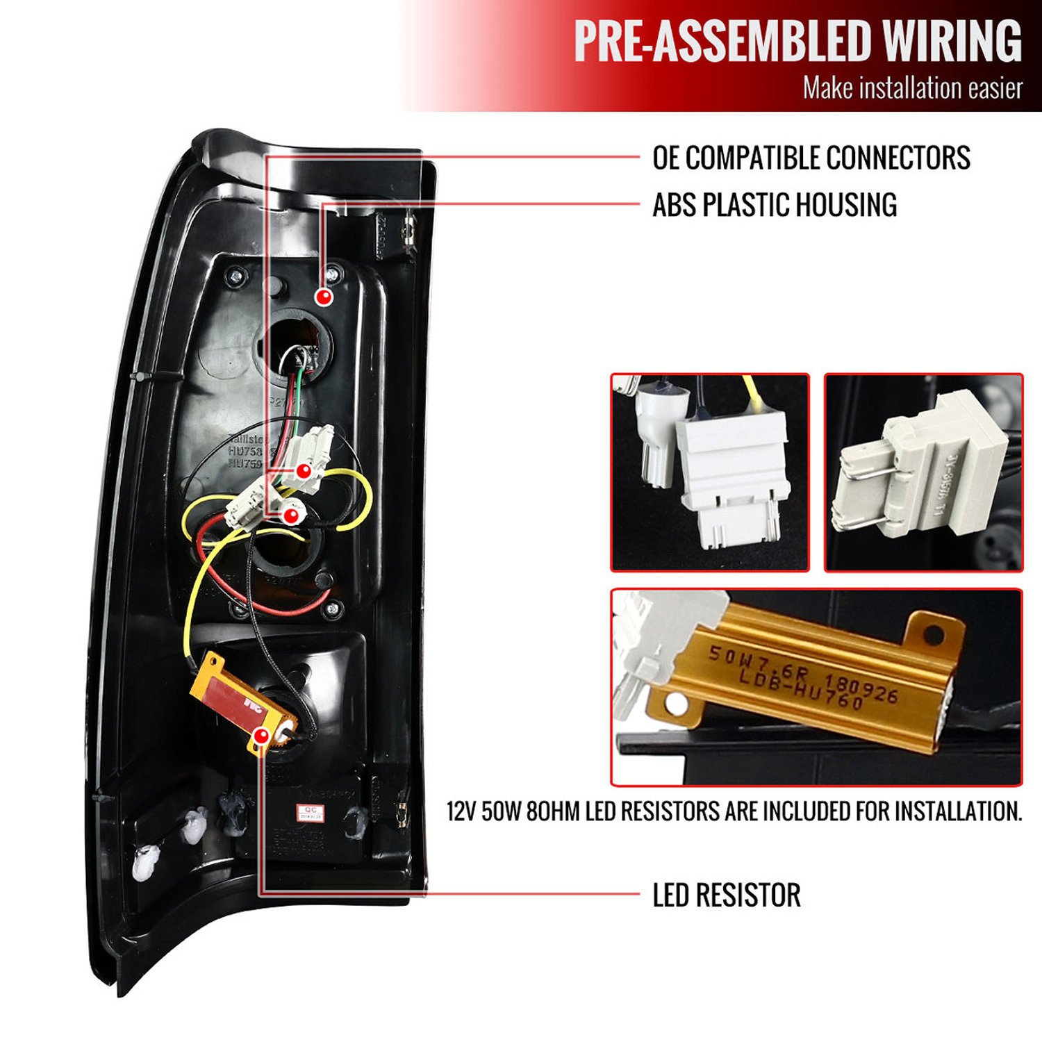 Fits 2003-2006 Chevrolet Silverado LED Tail Lights - G2 (Chrome Housing/Red Clear Lens) - Image 4