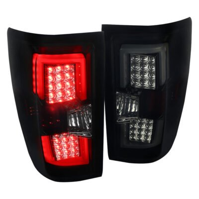 Fits 2014-2019 Chevrolet Silverado 1500/ 2015-2019 Silverado 2500HD 3500HD GMC Sierra 3500HD LED Tail Lights (Glossy Black Housing/Smoked Lens)
