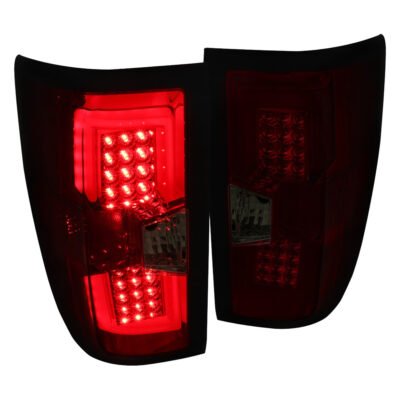 Fits 2014-2019 Chevrolet Silverado 1500/ 2015-2019 Silverado 2500HD 3500HD GMC Sierra 3500HD LED Tail Lights (Chrome Housing/Red Smoked Lens)