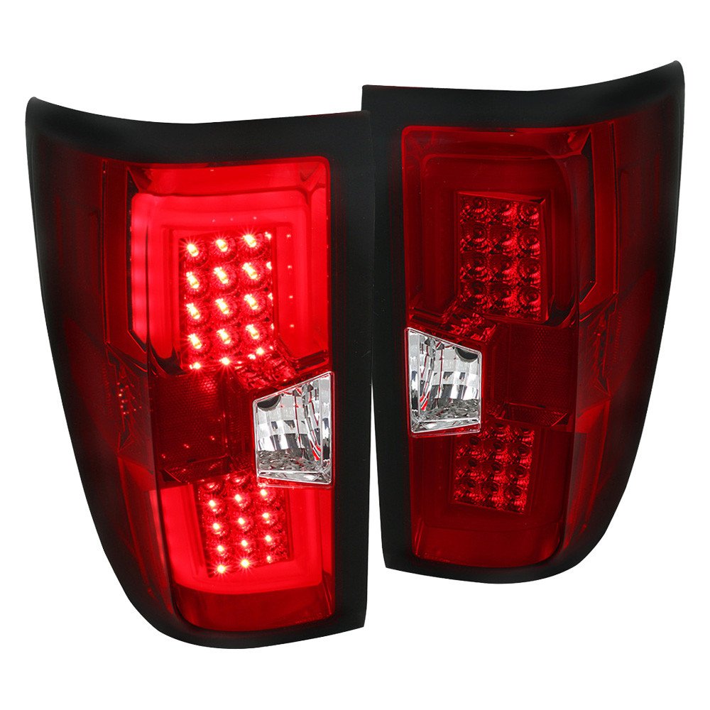 Fits 2014-2019 Chevrolet Silverado 1500/ 2015-2019 Silverado 2500HD 3500HD GMC Sierra 3500HD LED Tail Lights (Chrome Housing/Red Lens)