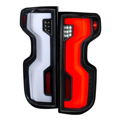 Fits 2019-2026 Chevrolet Silverado 1500 / 2020-2023 Silverado 2500HD/3500HD Full LED Switchback Sequential Tail Lights (Black Housing / Clear Lens)